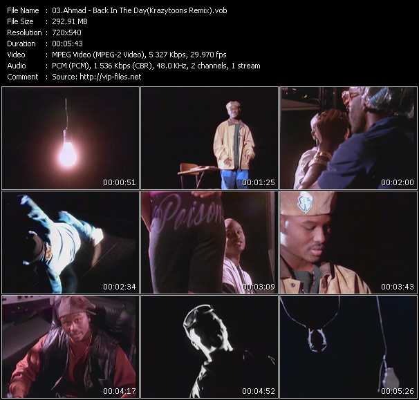Ahmad video ”Back In The Day (Krazytoons Remix)” from dvd ”Krazytoons Remix VJ Tools Old School Classic Edition Vol.2”