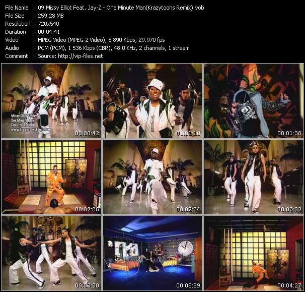 Missy Elliott Feat. Jay-Z video ”One Minute Man (Krazytoons Remix)” from dvd ”Krazytoons Remix VJ Tools Old School Classic Edition Vol.4”