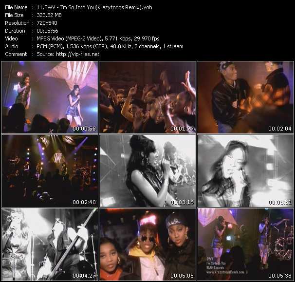 SWV video ”I'm So Into You (Krazytoons Remix)” from dvd ”Krazytoons Remix VJ Tools Old School Classic Edition Vol.4”