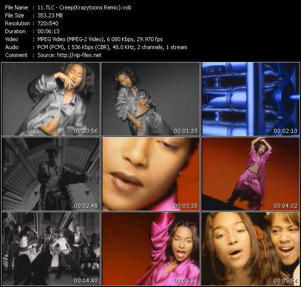 TLC video ”Creep (Krazytoons Remix)” from dvd ”Krazytoons Remix VJ Tools Old School Classic Edition Vol.5”