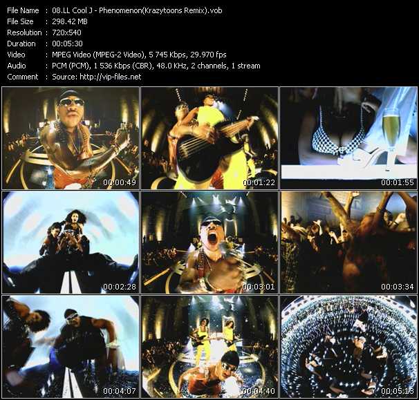 LL Cool J video ”Phenomenon (Krazytoons Remix)” from dvd ”Krazytoons Remix VJ Tools Old School Classic Edition Vol.8”