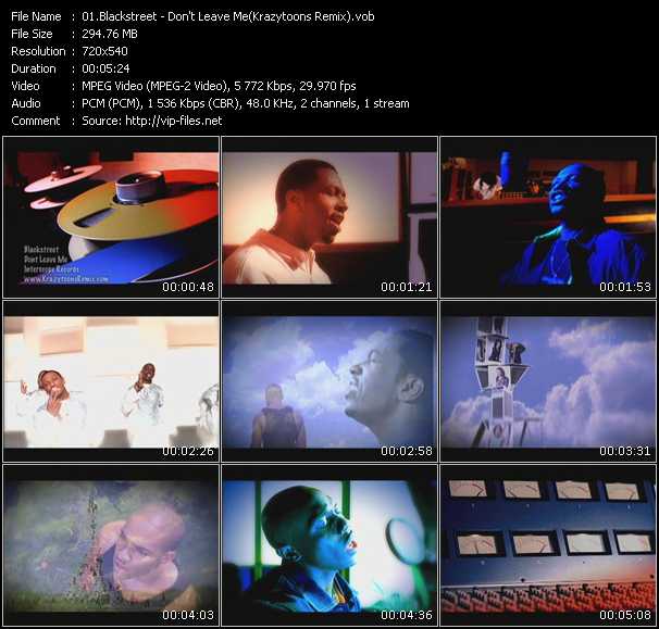 Blackstreet video ”Don't Leave Me (Krazytoons Remix)” from dvd ”Krazytoons Remix VJ Tools Old School Classic Edition Vol.9”