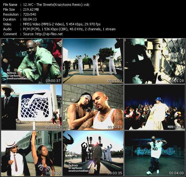 WC video ”The Streets (Krazytoons Remix)” from dvd ”Krazytoons Remix VJ Tools Old School Classic Edition Vol.9”