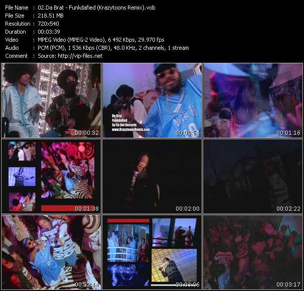 Da Brat video ”Funkdafied (Krazytoons Remix)” from dvd ”Krazytoons Remix VJ Tools Old School Classic Edition Vol.11”