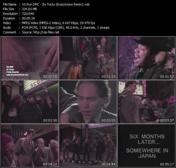 Run DMC video ”It's Tricky (Krazytoons Remix)” from dvd ”Krazytoons Remix VJ Tools Old School Classic Edition Vol.12”