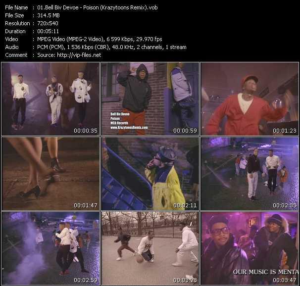 Bell Biv DeVoe video ”Poison (Krazytoons Remix)” from dvd ”Krazytoons Remix VJ Tools Old School Classic Edition Vol.13”