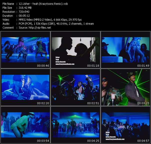 Usher video ”Yeah (Krazytoons Remix)” from dvd ”Krazytoons Remix VJ Tools Old School Classic Edition Vol.13”