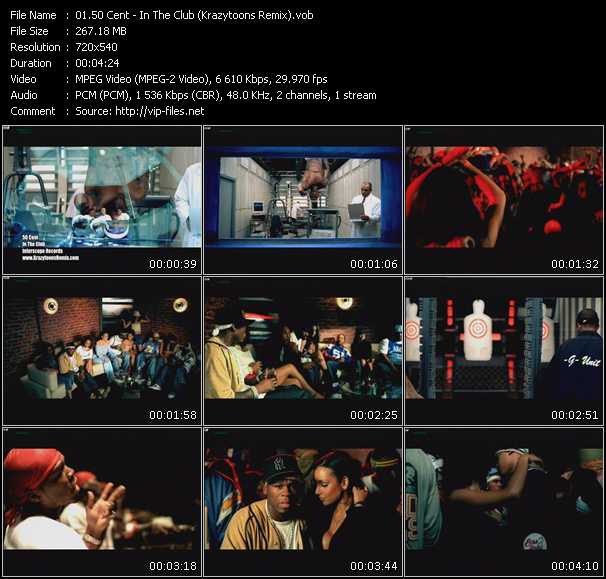 50 Cent video ”In The Club (Krazytoons Remix)” from dvd ”Krazytoons Remix VJ Tools Old School Classic Edition Vol.17”