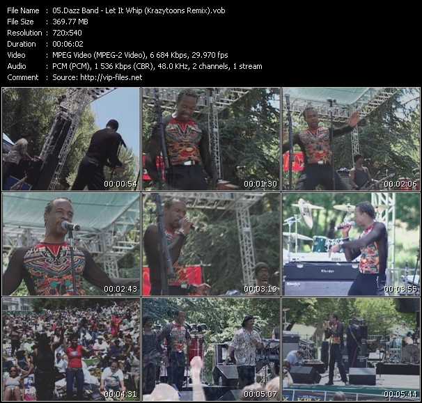 Dazz Band video ”Let It Whip (Krazytoons Remix)” from dvd ”Krazytoons Remix VJ Tools Old School Classic Edition Vol.17”