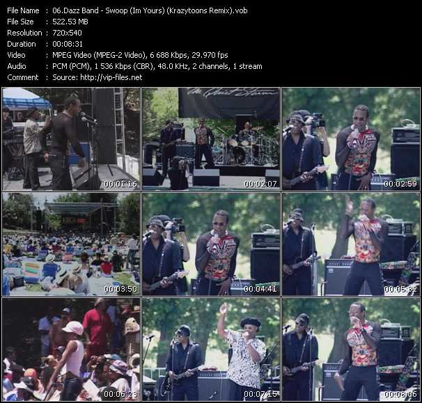 Dazz Band video ”Swoop (Im Yours) (Krazytoons Remix)” from dvd ”Krazytoons Remix VJ Tools Old School Classic Edition Vol.17”