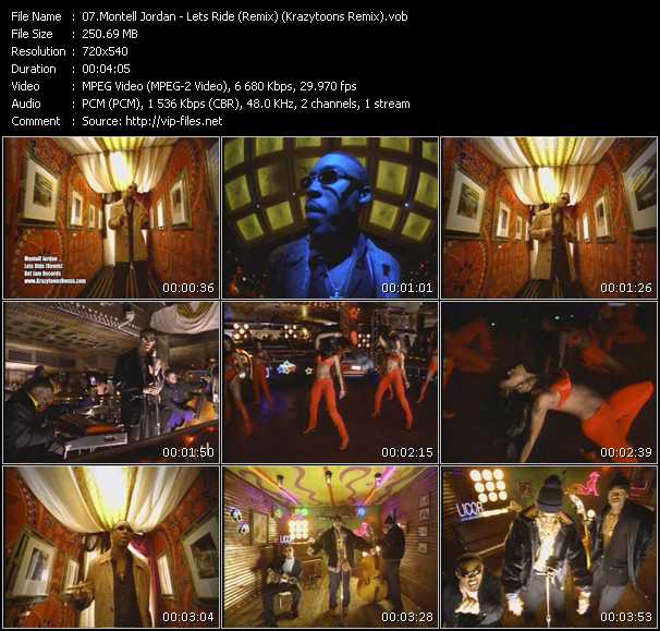 Montell Jordan video ”Let's Ride (Remix) (Krazytoons Remix)” from dvd ”Krazytoons Remix VJ Tools Old School Classic Edition Vol.17”