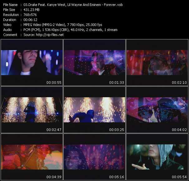 Drake Feat. Kanye West, Lil' Wayne And Eminem video ”Forever” from dvd ”MixMash Urban February 2010”