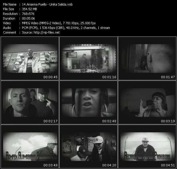 Arianna Puello video ”Unika Salida” from dvd ”MixMash Urban February 2010”