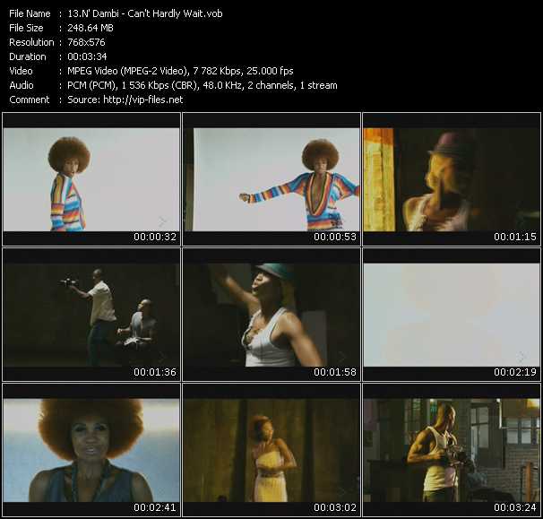 N'Dambi video ”Can't Hardly Wait” from dvd ”MixMash Urban March 2010”
