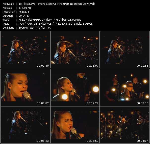 Alicia Keys video ”Empire State Of Mind (Part II) Broken Down” from dvd ”MixMash Urban March 2010”