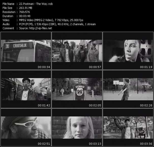 Postman video ”The Way” from dvd ”MixMash Urban March 2010”