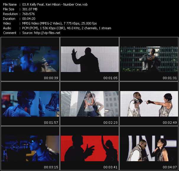 R. Kelly Feat. Keri Hilson video ”Number One” from dvd ”MixMash Urban October 2009”