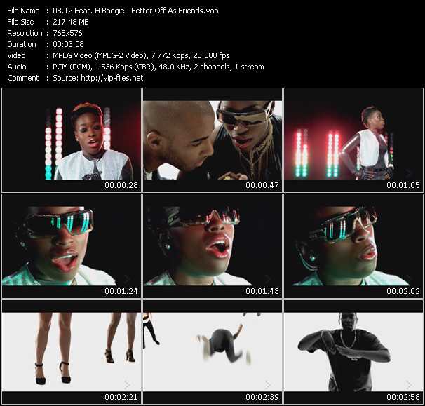 T2 Feat. H Boogie video ”Better Off As Friends” from dvd ”MixMash Urban October 2009”