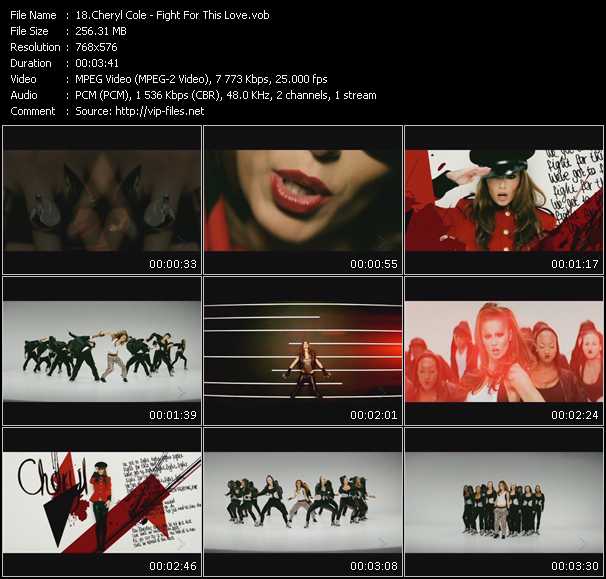 Cheryl Cole video ”Fight For This Love” from dvd ”MixMash Urban October 2009”