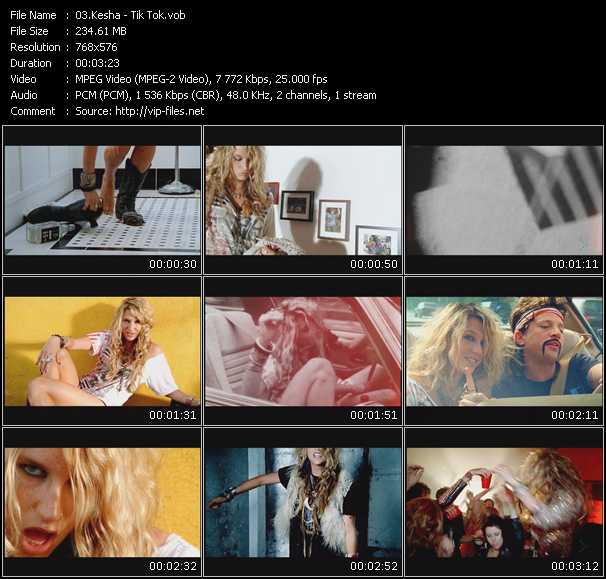 Kesha video ”Tik Tok” from dvd ”MixMash Urban November 2009”