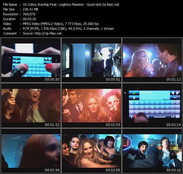 Cobra Starship Feat. Leighton Meester video ”Good Girls Go Bad” from dvd ”MixMash Urban November 2009”