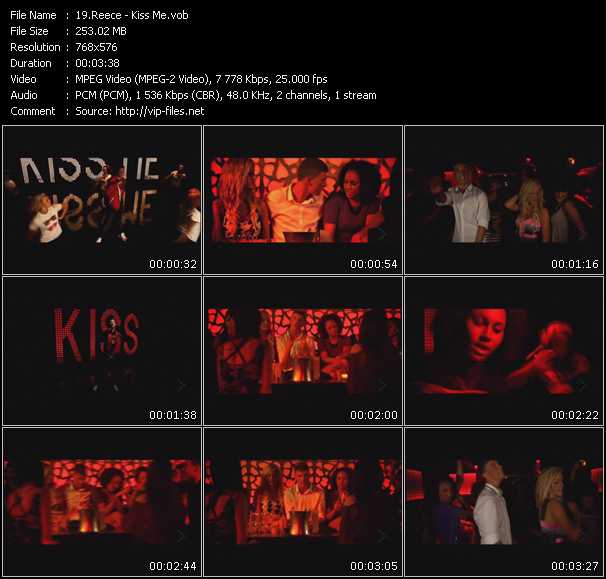 Reece video ”Kiss Me” from dvd ”MixMash Urban November 2009”