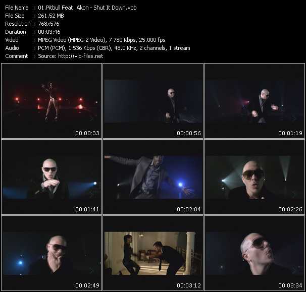 Pitbull Feat. Akon video ”Shut It Down” from dvd ”MixMash Urban December 2009”