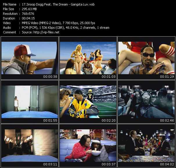 Snoop Dogg Feat. The-Dream video ”Gangsta Luv” from dvd ”MixMash Urban December 2009”