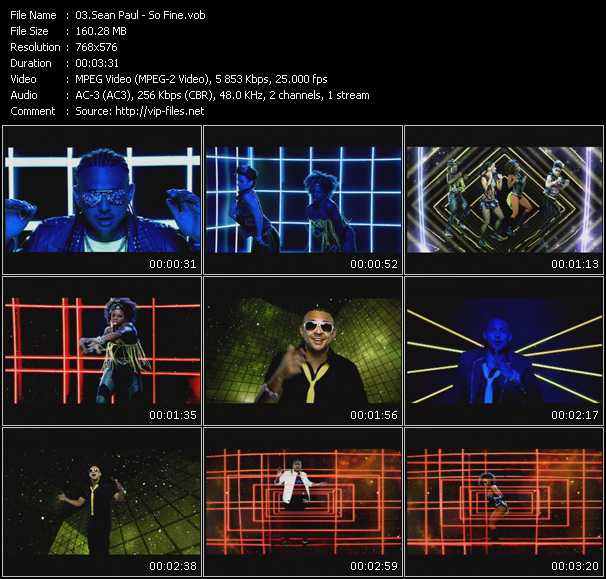 Sean Paul video ”So Fine” from dvd ”NRJ Hits 2009 Vol.2”