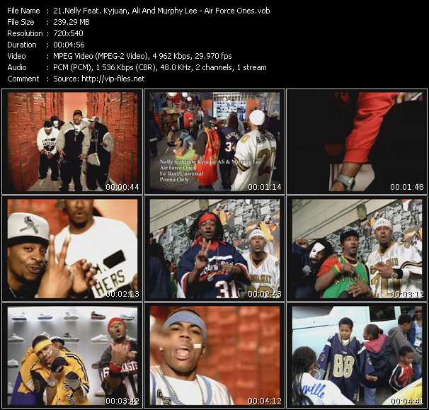 Nelly Feat. Kyjuan, Ali And Murphy Lee video ”Air Force Ones” from dvd ”Hot Video Classics Best Of 2003 Vol.3”