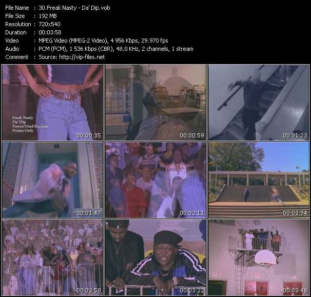 Freak Nasty video ”Da' Dip” from dvd ”Hot Video Classics Best Of 1997 Vol.2”
