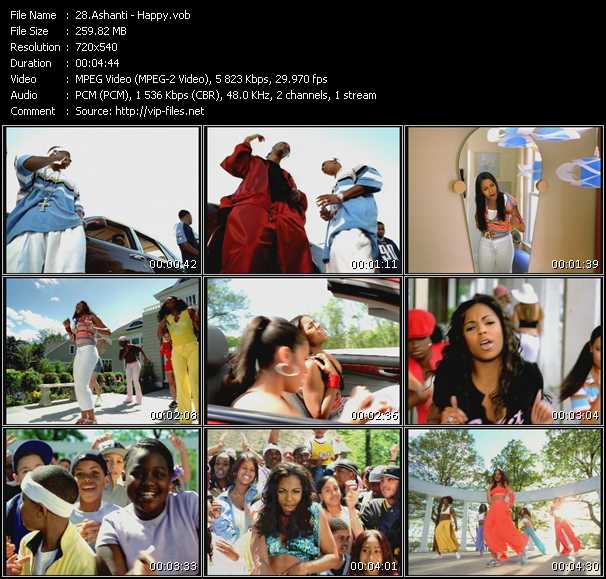 Ashanti video ”Happy” from dvd ”Canada Hot Video July 2002”