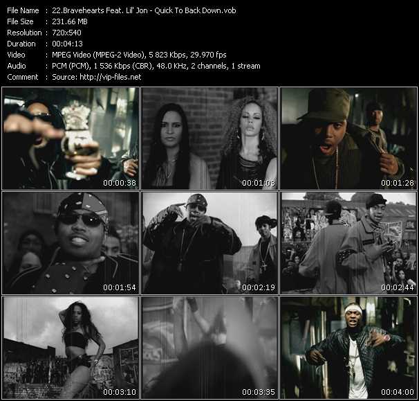 Bravehearts Feat. Lil' Jon video ”Quick To Back Down” from dvd ”Canada Hot Video January 2004”