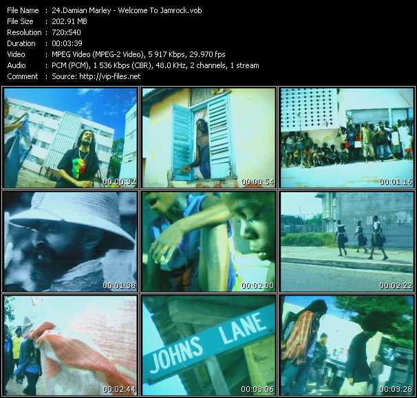 Damian Marley video ”Welcome To Jamrock” from dvd ”Canada Hot Video September 2005”