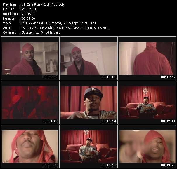 Cam'ron video ”Cookin' Up” from dvd ”Canada Hot Video November 2009”