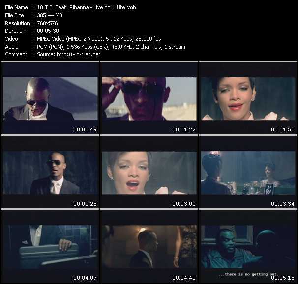 T.I. Feat. Rihanna video ”Live Your Life” from dvd ”UK Chart Video December 2008”