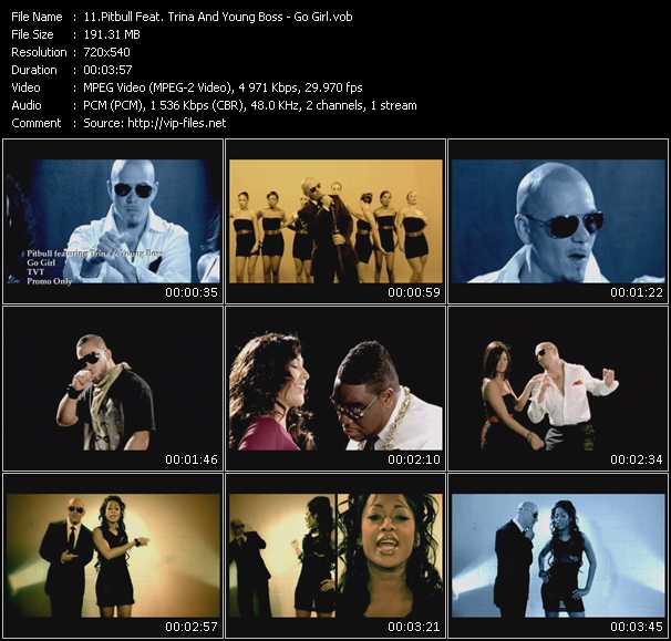 Pitbull Feat. Trina And Young Boss video ”Go Girl” from dvd ”Express Video January 2008 Week 1”