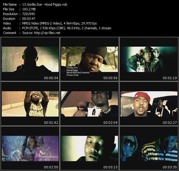 Gorilla Zoe video ”Hood Figga” from dvd ”Express Video January 2008 Week 1”