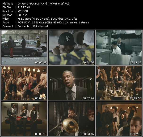 Jay-Z video ”Roc Boys (And The Winner Is)” from dvd ”Express Video January 2008 Week 2”