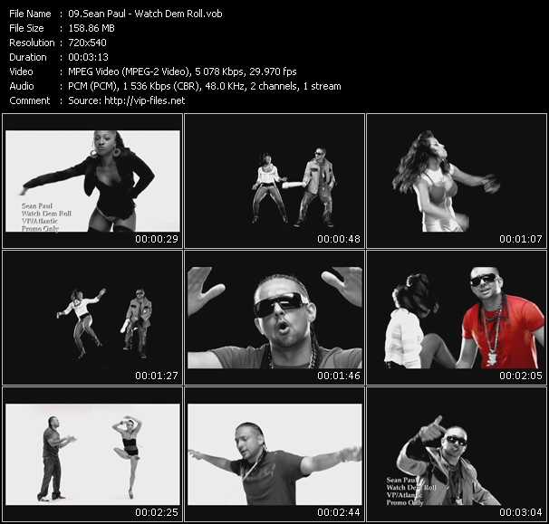 Sean Paul video ”Watch Dem Roll” from dvd ”Express Video January 2008 Week 2”