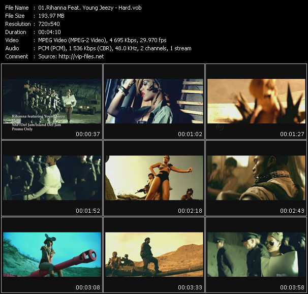 Rihanna Feat. Young Jeezy video ”Hard” from dvd ”Express Video January 2010 Week 2”