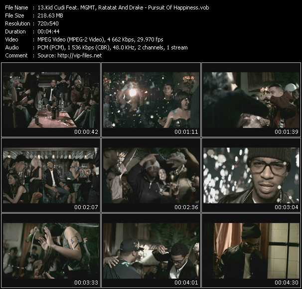 Kid Cudi Feat. MGMT, Ratatat And Drake video ”Pursuit Of Happiness” from dvd ”Express Video January 2010 Week 2”