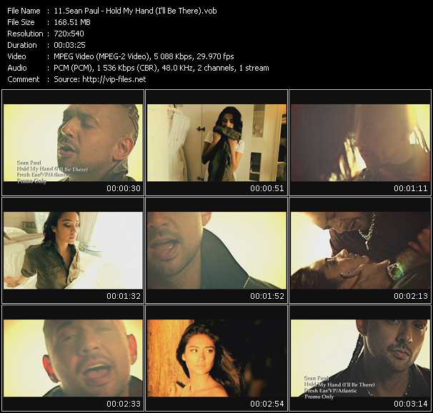 Sean Paul video ”Hold My Hand (I'll Be There)” from dvd ”Express Video January 2010 Week 3”