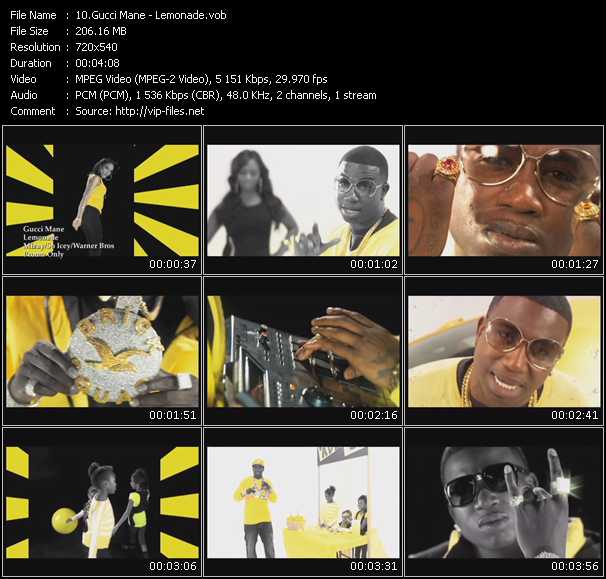 Gucci Mane video ”Lemonade” from dvd ”Express Video January 2010 Week 4”