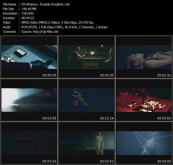 Rihanna video ”Russian Roulette” from dvd ”Express Video December 2009 Week 3”