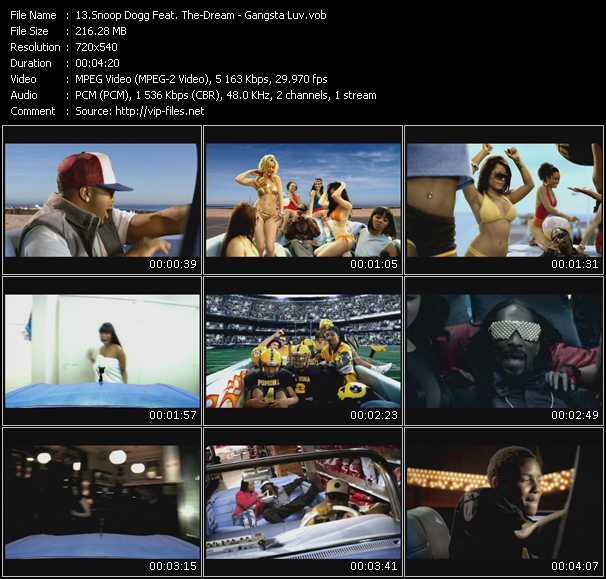 Snoop Dogg Feat. The-Dream video ”Gangsta Luv” from dvd ”Express Video December 2009 Week 3”