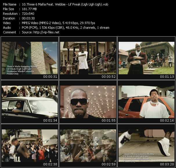 Three 6 Mafia Feat. Webbie video ”Lil' Freak (Ugh Ugh Ugh)” from dvd ”Express Video November 2009 Week 1”
