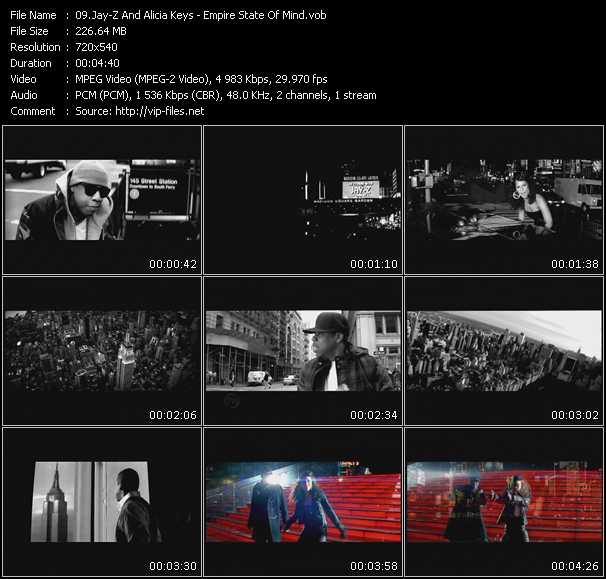 Jay-Z And Alicia Keys video ”Empire State Of Mind” from dvd ”Express Video November 2009 Week 3”