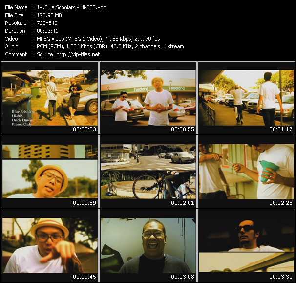 Blue Scholars video ”Hi-808” from dvd ”Express Video November 2009 Week 4”