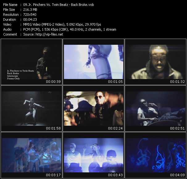 Jr. Pinchers Vs. Twin Beatz video ”Back Broke” from dvd ”Express Video December 2009 Week 1”